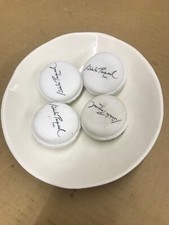 Assiette Isabelle Poupinel Porcelaine Blanche Emaillée 15.5 cm + 4 Macarons Déco