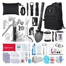 Kit de Survie Ultime Complet avec Trousse de Secours etc. pour Aventure, Camping