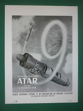 6/58 PUB SNECMA MOTEURS AVIATION TURBO-REACTEUR ATAR 9 DASSAULT MIRAGE III A AD