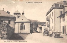 CPA 74 CLUSES / L'EGLISE ET LA GENDARMERIE