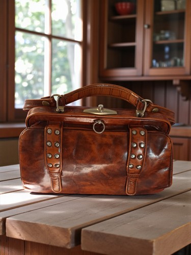 Sac médecin vintage cuir - sac,