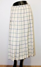 Jupe à plis vintage 70's BURBERRYS Tartan 100% laine 14XLg 38FR made in England