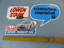 Lot de 3 autocollants Sticker Peugeot 205 Rallye 1985 Aufkleber VINTAGE B12