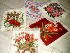 LOT de 5 CANEVAS Tapisserie