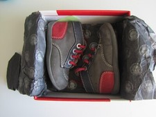 Baskets cuir bonbon gris foncé marine rouge KICKERS enfants chaussure- taille 22