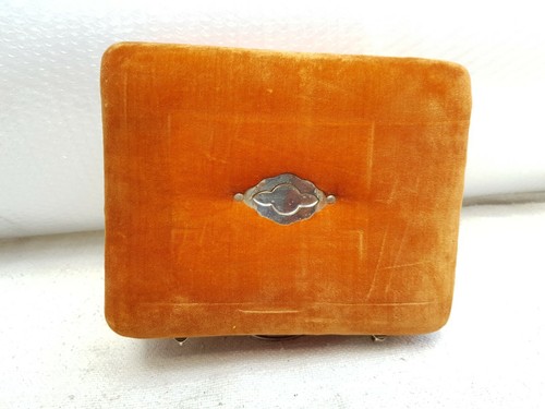 Vintage ancien orange velours - ancien,