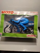 MOTO POLICE A FRICTION JOUSTRA CEJI TYPE KAWASAKI GPX PLASTIQUE 1/6 AVEC BOITE