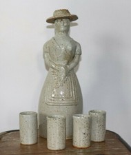 Superbe bouteille anthropomorphe signée Jean  Austruy Vallauris années 50-60 