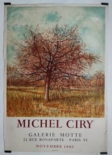 Ciry Michel Galerie Motte 1960 Affiche Originale Exposition