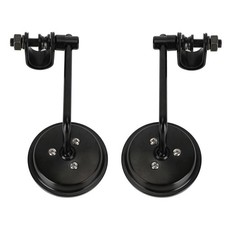 Rétroviseur réversible gauche droit rond noir pour moto scooter café racer'