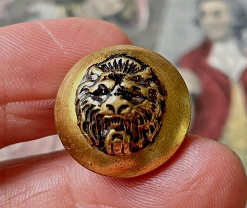 Ancien bouton rond laiton - ancien, à