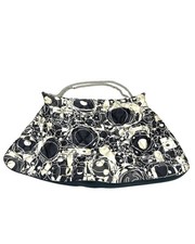 Preloved chanel Quilted Shoulder Bag Abstract Print Women Black One Size