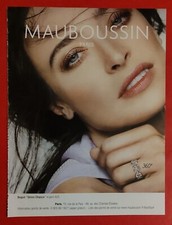 Publicité de presse: Bijoux MAUBOUSSIN Paris Bague "Union Chance" Argent  2023