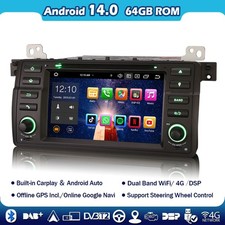 8-Cœurs 64GO Android 14 Autoradio GPS CarPlay BMW Série 3 E46 M3 ROVER 75 MG ZT