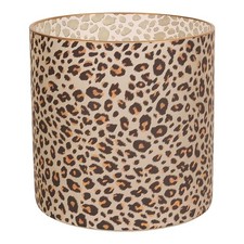 Photophore Panthère marron verre 15x15x15cm