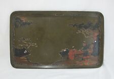 Ancien plateau en bois laqué Chinois Chine 19è siècle 