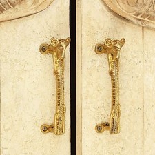 Neuf Rare Fait à la Main Laiton Mouton Figurine Porte Poignée 1 Pièce