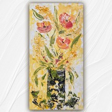 Fleurs vase floral jaune