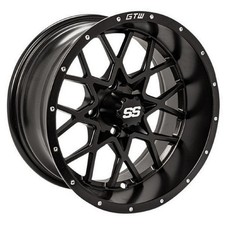 Roues Vortex Noires Mat 12x7 Pour Chariot De Golf | Décalage 3:4 Motif 4/4