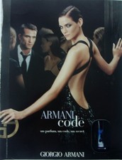 PUBLICITE    PARFUM  ARMANI code recto verso testeur   ANNEE 2005  M1871