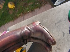 paire de bottes  officier  de chasseur afrique a cheval   vers 1900 (ls)