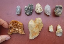 QUARTZ PYRITE MUSCOVITE ~ Quilly ~ 9 pièces ~ Bretagne