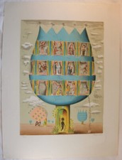 Lithographie Raymond Peynet, la tulipe des amoureux, signée numérotée, 65cmx48cm