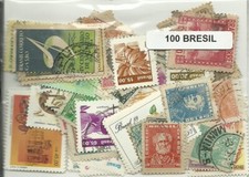 Lot de 100 timbres du Bresil