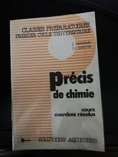 Livre classes préparatoires Précis de chimie solutions aqueuses