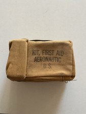 RARE & BEAU US WW2 FIRST AID KIT AERONAUTIC ORIGINAL - MEDICAL DEPARTMENT 