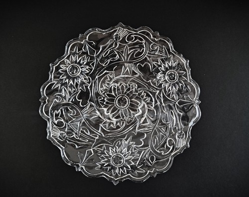 Plat assiette demi cristal - plat,