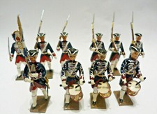 Soldats de plomb CBG MIGNOT 54mm - 10 soldats des gardes françaises Louis XVI