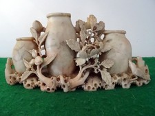 ANCIEN ANTIQUE VINTAGE VASE ASIATIQUE CHINOIS, STEATITE, PIERRE DE LARD SCULPTEE