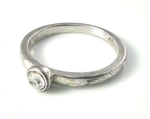 Bague argent 925 solitaire - 925,