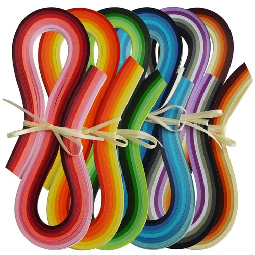 Multi color quilling - multi-color, strips