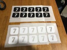 NUMERO 7 - 10 PATCHS FLOCAGES POUR MAILLOT SHORT SURVÊTEMENT CHAUSSETTES