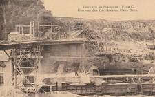 Environs de Marquise, une vue des carrières du Haut-Banc - ouvriers