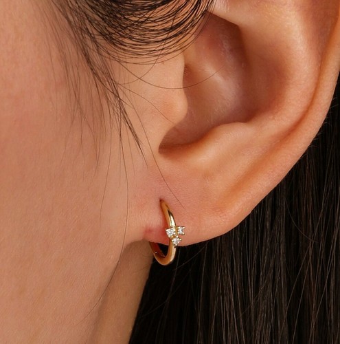 14k solide jaune diamant - 14k, or