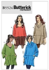 ??✂5524 PATRON BUTTERICK 4 CREATIONS TUNIQUE FLUIDE POP XS AU XXL