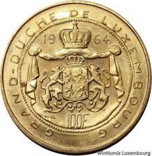 ZZ886 Rare Luxembourg 100 Francs Essai Grand Duc Jean 1964 Or Gold UNC