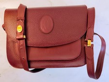 Cartier Camera Bag 3 Soufflets Facteur Ceinture D'Épaule Cuir Bordeaux Vintage