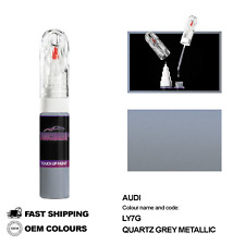 POUR AUDI QUARTZ GRIS LY7G Kit de fixation pinceau stylo peinture retouche ma...