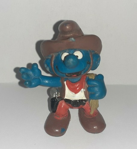 Figurine schtroumpf cow - figurine, cow-boy