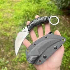 Couteau Karambit Ring Knife Etui Kydex L’âme Acier D2 Custom Edc