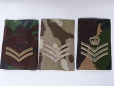 lot fourreaux grade rank slides armée anglaise sous-officiers