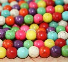 20 perle 6mm Naturel Pierre Turquoise Mixte creation bijoux, bracelet, collier