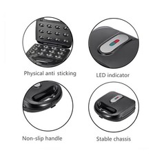 (Prise US 110V)Presse à Panini électrique Machine à Avec 10 Plaques OB