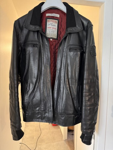 Blouson cuir homme redskins - cuir,