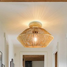 Plafonnier En Osier Tissé