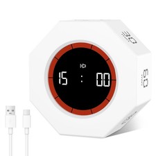 Cube Time Timer Octogone Pomodoro Timer à Rotation 1/3/5/15/30/60/90 Minutes ...